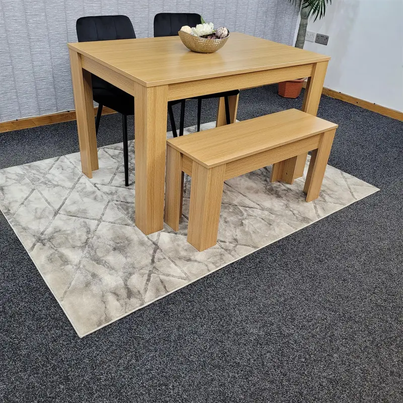 Dining Table Set with 2 Chairs Dining Room and Kitchen table set of 2, and Benches 5