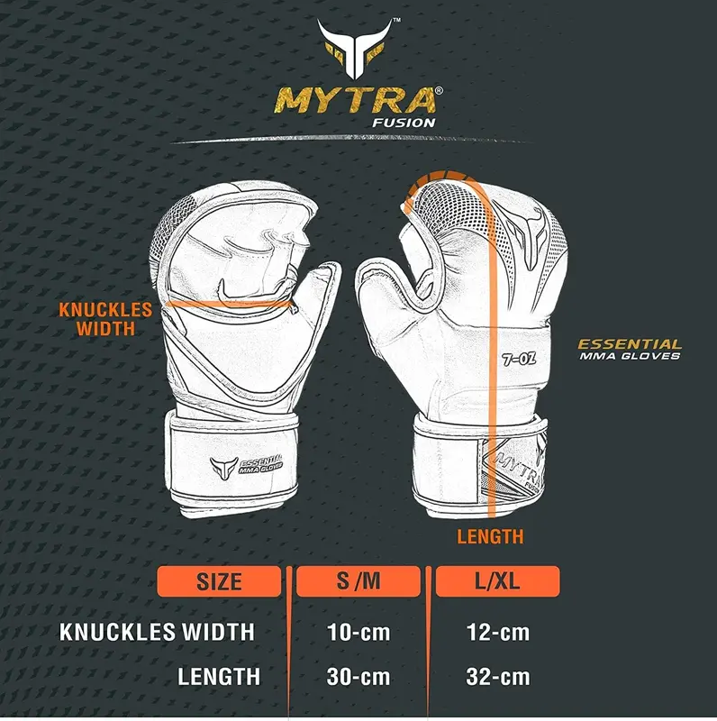 Mytra Fusion MMA Gloves with Open Palm and Adjustable Wrist Support, Grappling Sparring Gloves for Cage Fighting, Training, Combat Sports, Kickboxing, Muay... 3