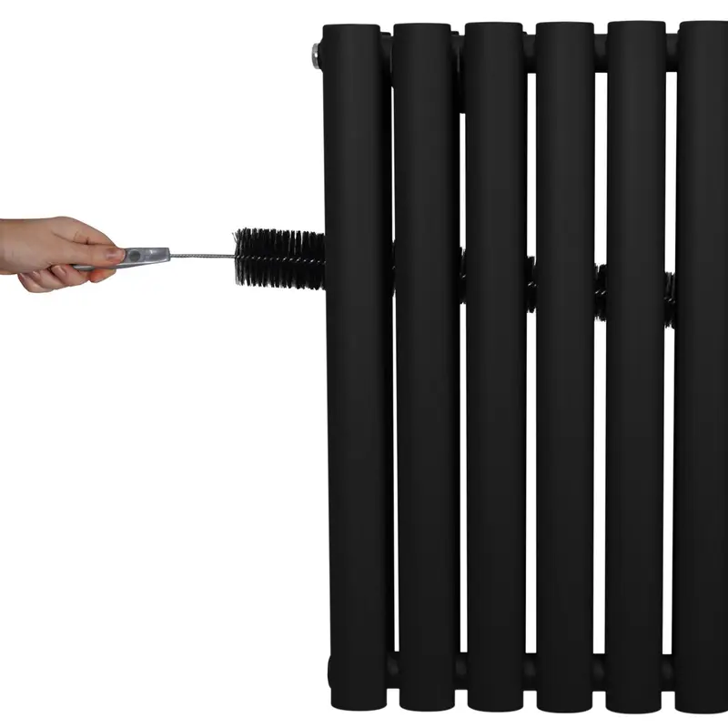 Oval Column Radiator – 1800mm x 600mm – Black 4