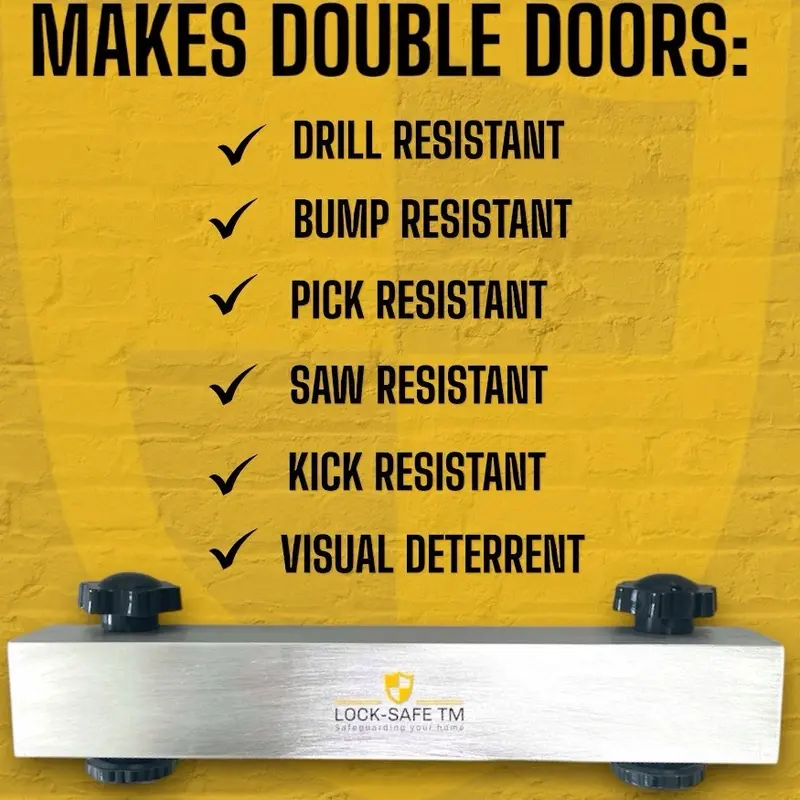 Patio Door Lock - French Door Lock - Security Lock - Lock-SafeTM 3