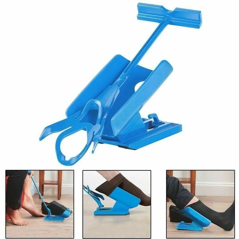 Sock Slider, Easy On/Easy Off Sock Aid Kit Helper Slider Without Bending,Strenching and Straining for Convenient Travel Comfort