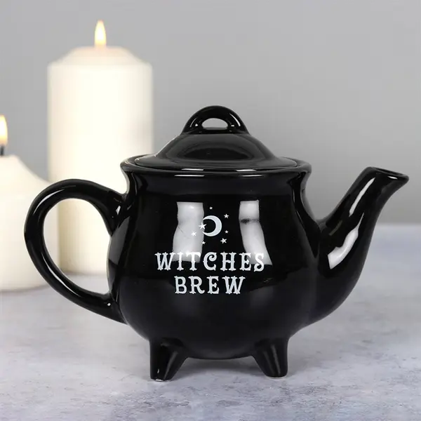 Witches Brew Black Ceramic Tea Pot 0