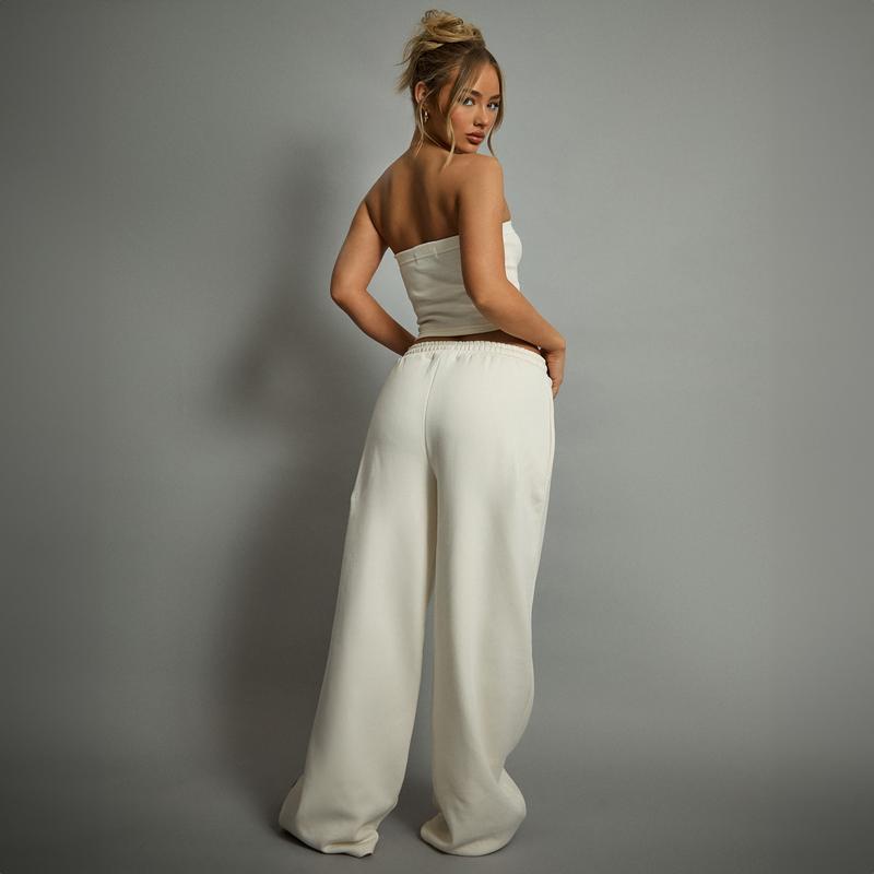 Drawstring Waist Wide Leg Joggers 3