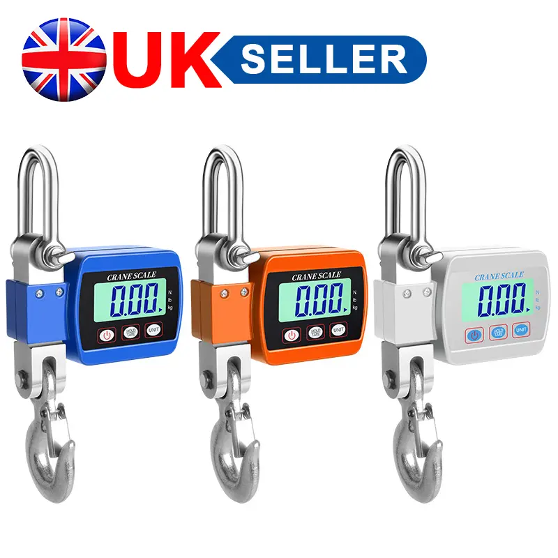 Electronic Hanging Scale Digital Crane Scale Precise Sensor, 0.05/500kg 1100lbs 0