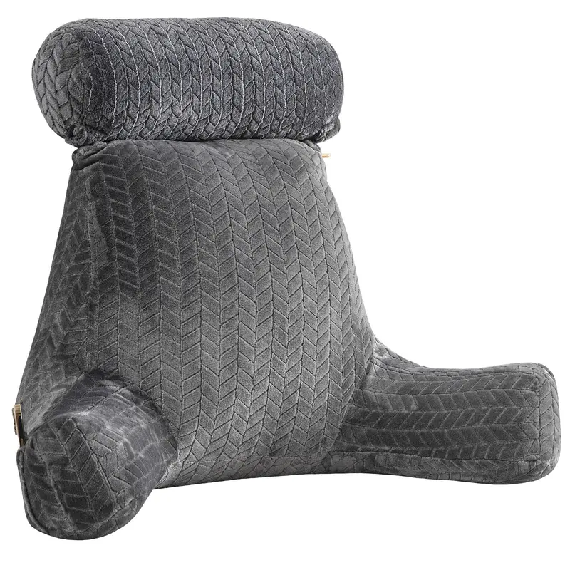 XXL Adult Reading Pillow Back XXL Adult Reading Pillow – Extra Large Back Pillow for Sitting in Bed, Backrest Lounge Cushion with Arms & Pockets, Ultimate Back Support Bed Rest Pillow for Comfort and Relaxationfor Sitting in Bed Backrest Lounge Cushion 1