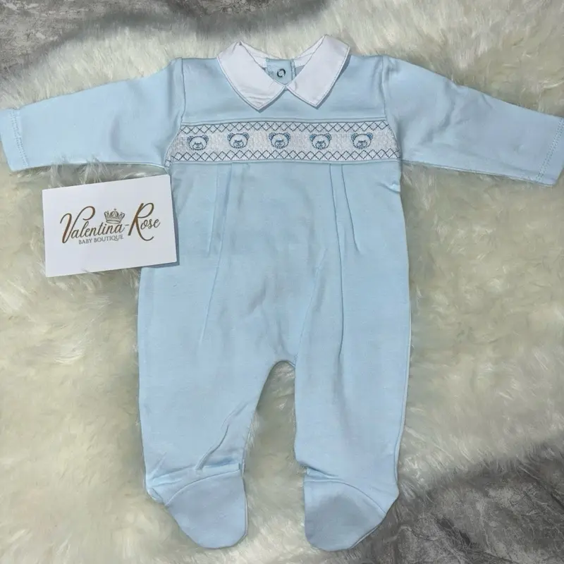 Teddy Bear Smocked Babygrow