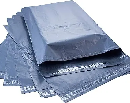 Grey Mailing Bags (Pack of 100) | Self Adhesive postage bags for clothes - parcel bags, shipping bags, postal bags, packaging bags, Sealable Grey Mailing Bags Large 1