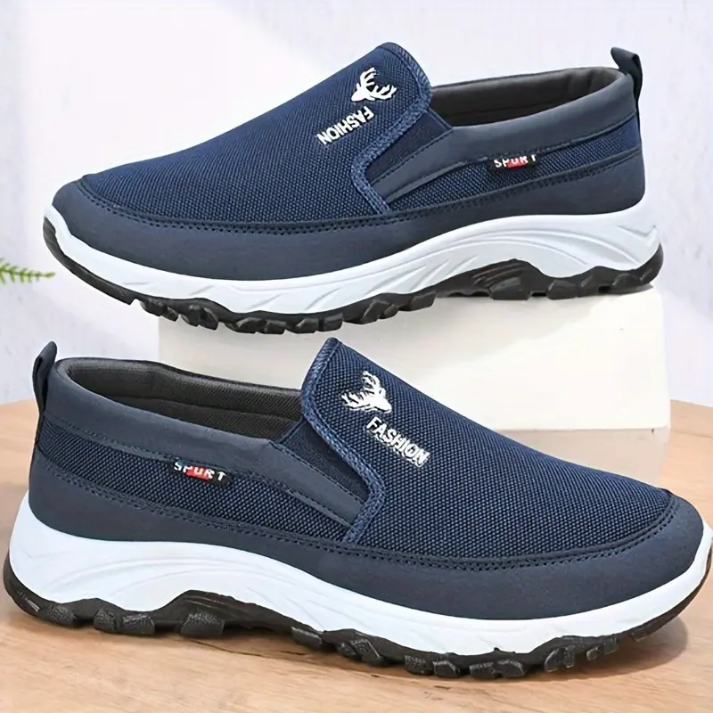 Men's Trendy Slip On Loafer Shoes, Comfy Non Slip Durable Breathable Walking Shoes For Men's Outdoor Activities 7