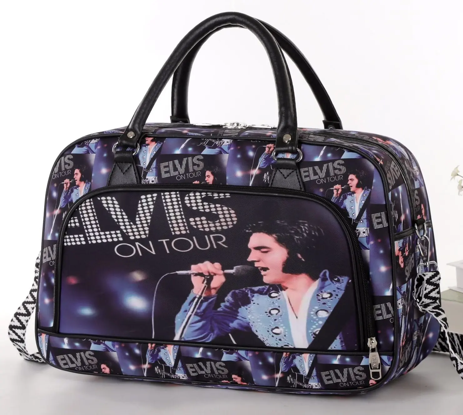 Swolit Elvis Presley Memorabilia On Tour All over print Overnight bag/Weekend/Holdall Bag LIMITED