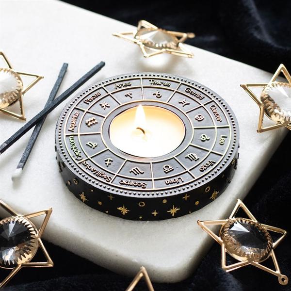 Astrology Wheel Tealight Candle Holder 3