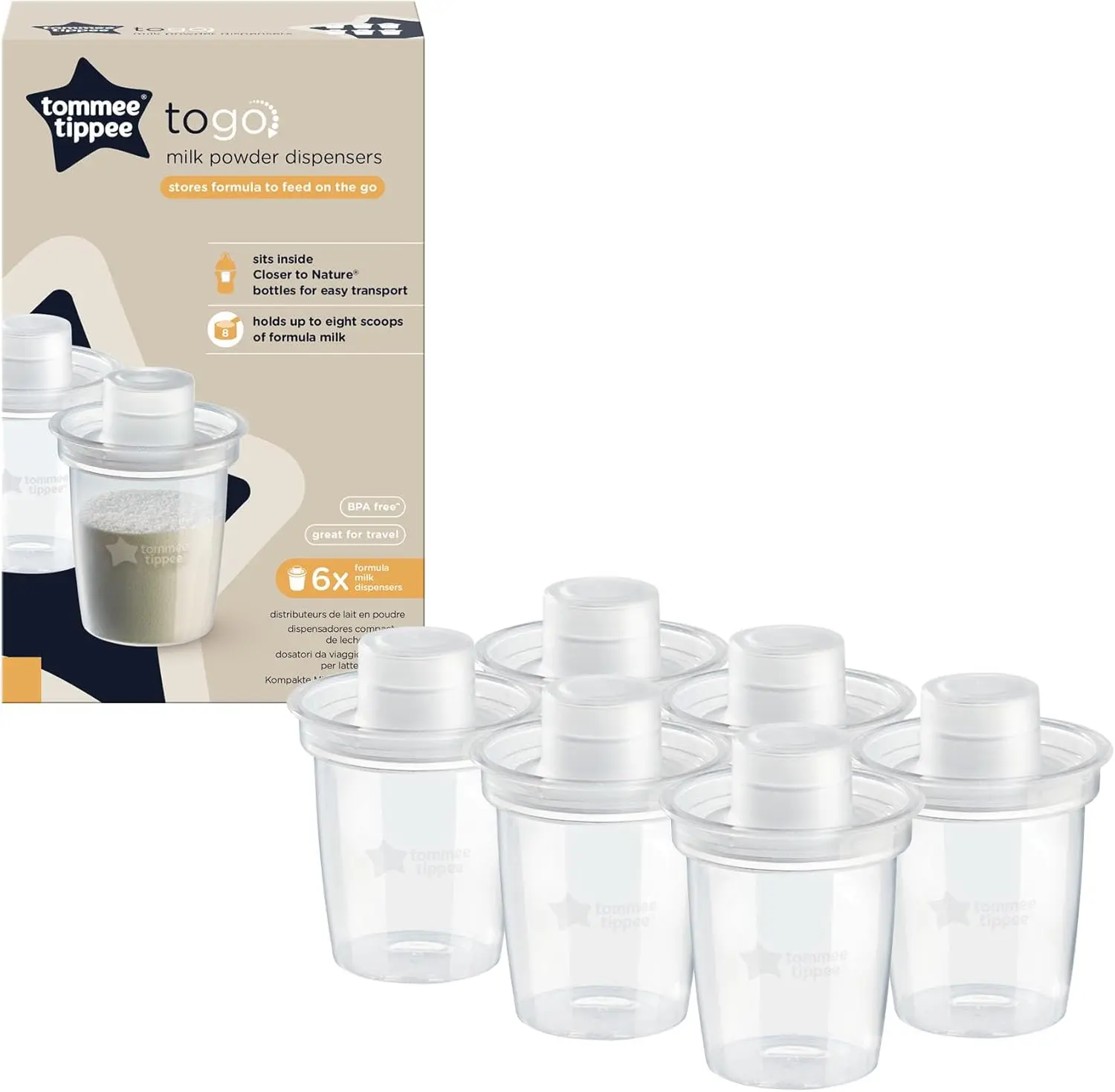 Milk Powder Dispensers, 6 Pack,  Milk Powder Dispensers, 6 Pack