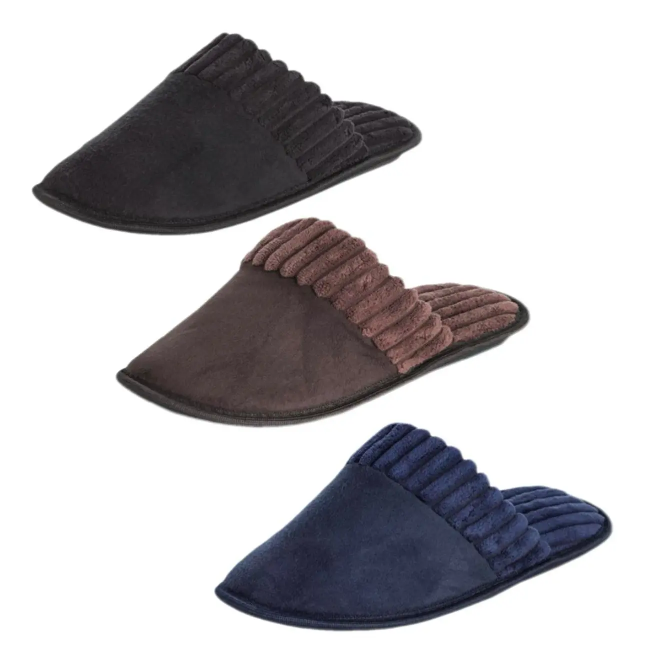 Mens Adults Indoor Warm & Cosy Memory Foam Slippers Non Slip Footwear Comfort