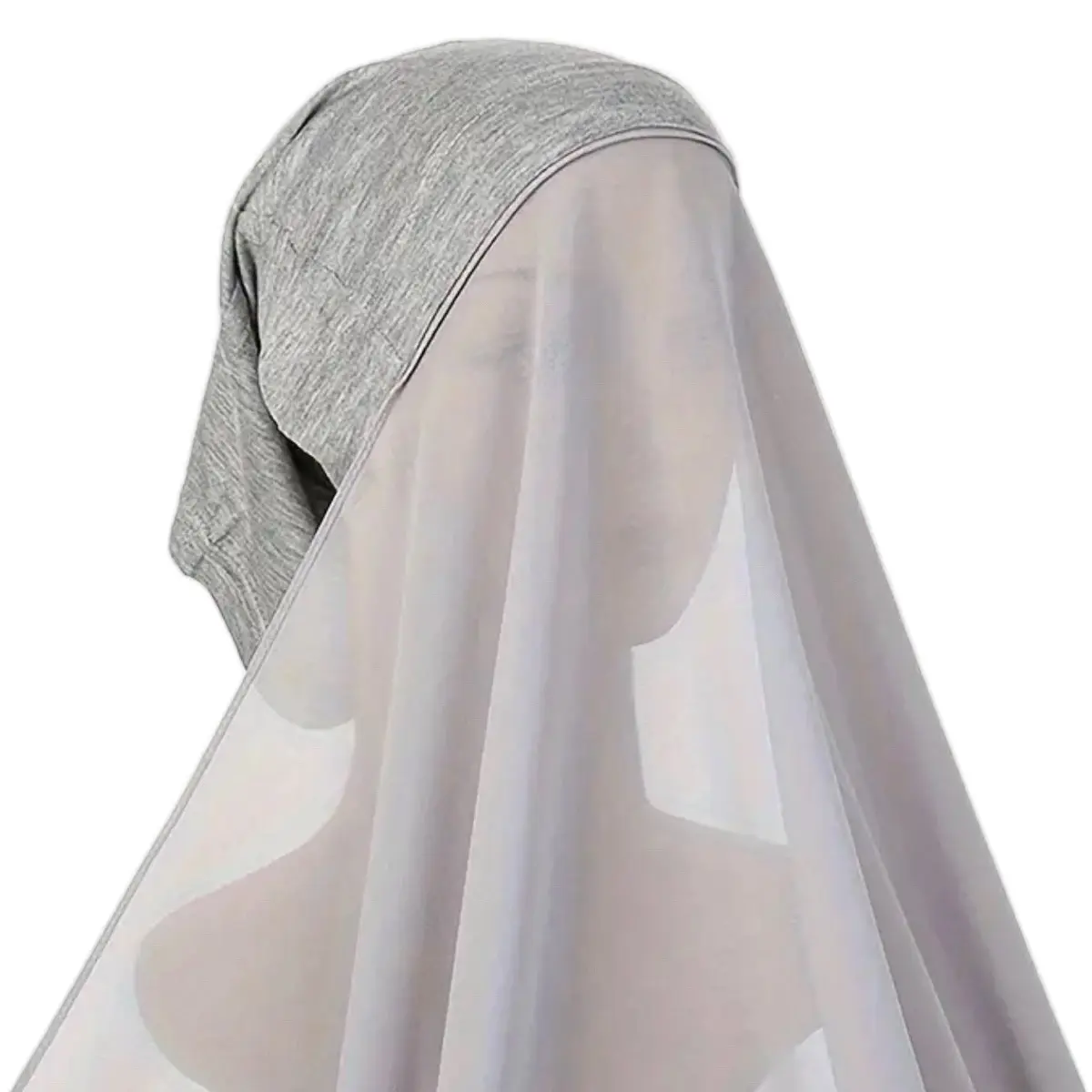 Instant hijab with attached cap