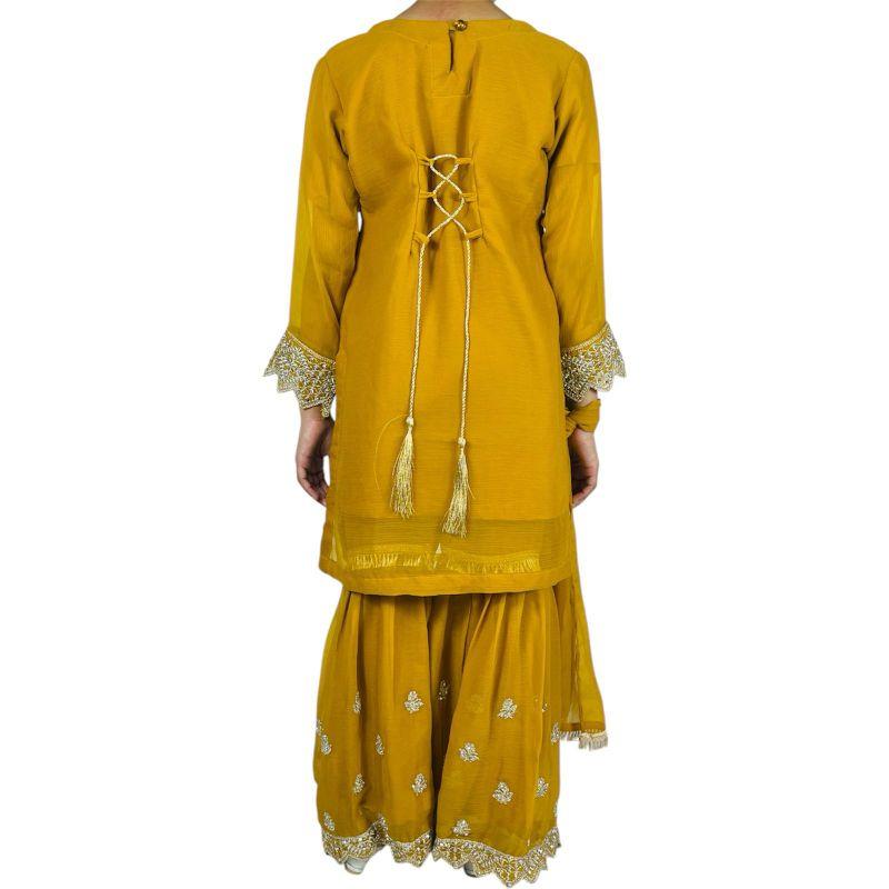 Product Introduction of Mother and Daughter Sharara Outfit for Any Occasions - Perfect for Family Gatherings and Special Occasions Comfort Comfortable Chiffon Fabric Lightweight Breathable 18
