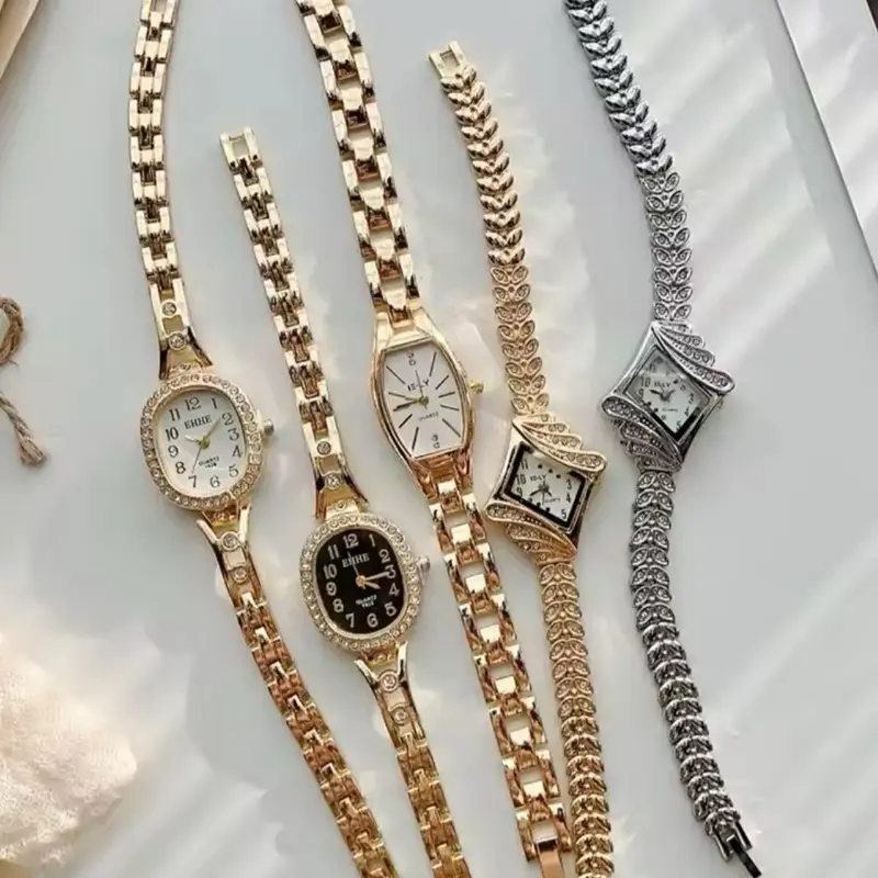 Luxury Diamond Inlaid Bracelet Wristwatch for Women - Fashion Quartz Clock