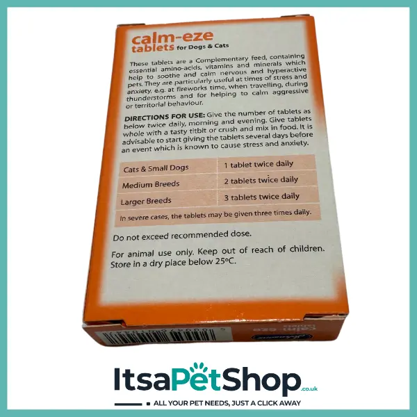 Johnsons Calm-eze Tablets for Dogs & Cats - Promotes Relaxation and Supports Overall Well-being 1