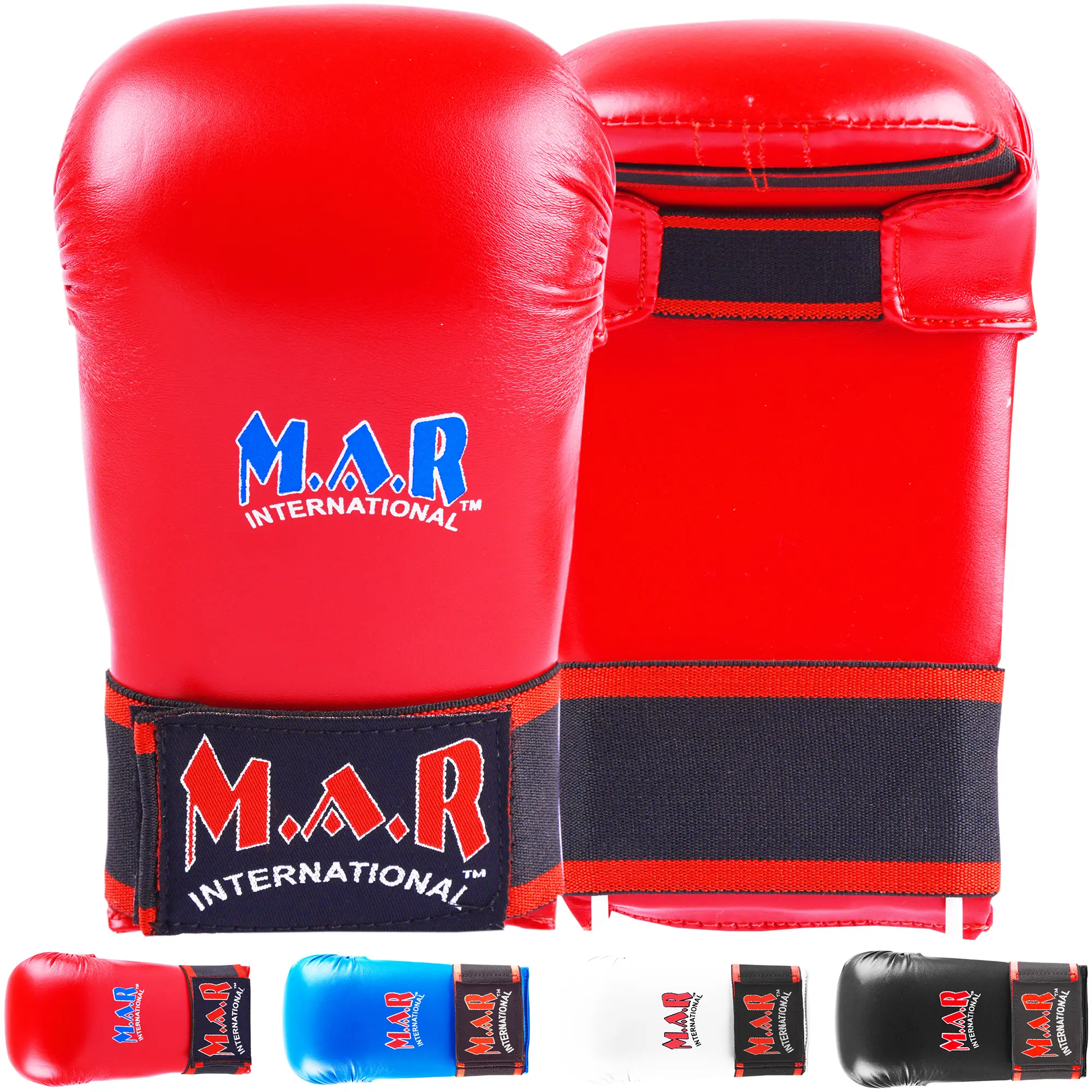 MAR | Red Karate Mitts for Martial Arts Fighting, Sparring & Training Gloves, Lightweight MMA Gloves, Karate Mitts, Molded Foam Padding Semi-Contact Gloves, Mixed Martial Arts Gloves