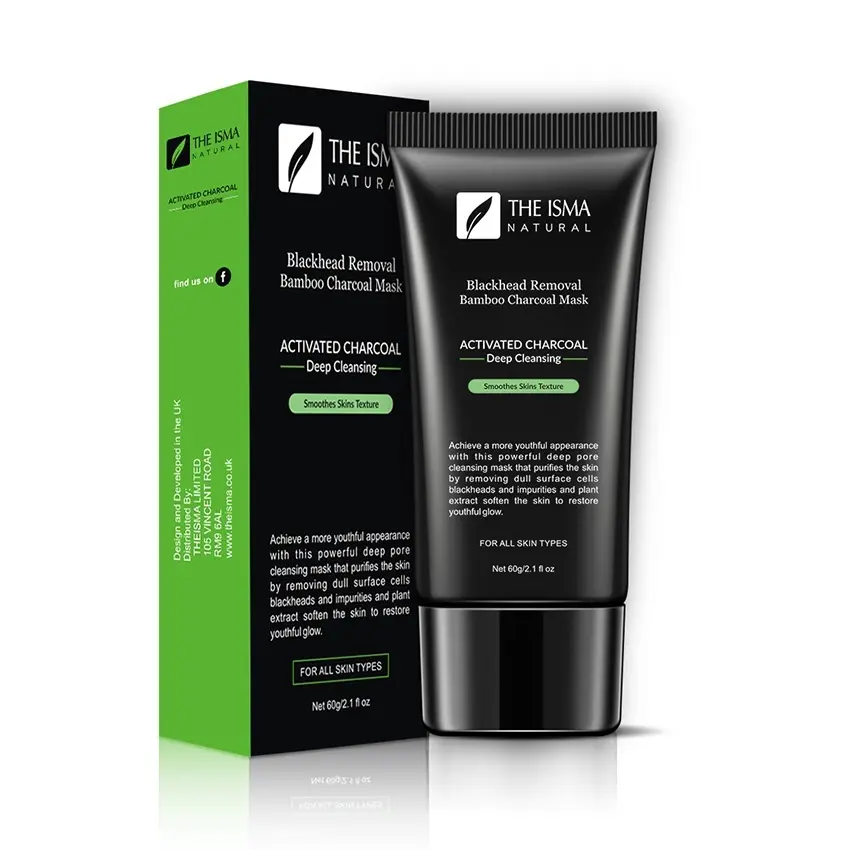 THE ISMA Charcoal Activated Face Mask, Blackhead Remover Peel Off Bamboo Charcoal Black Face mask Skincare Gentle Cleansing Skin Repair
