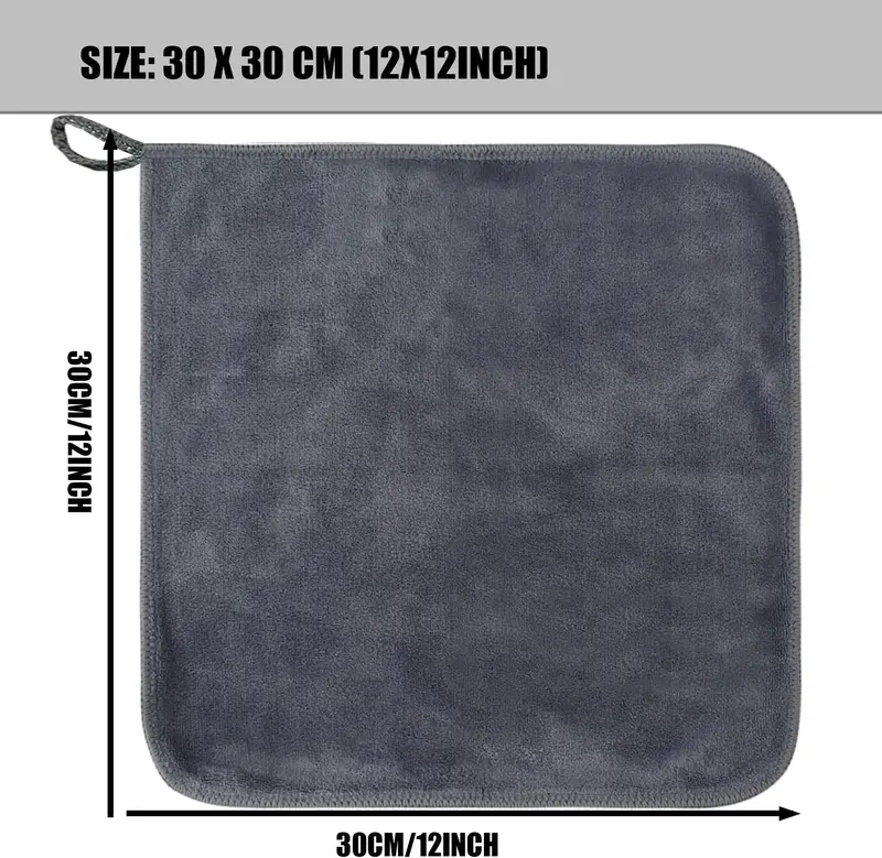 Microfibre Face Cloth Makeup Remover Cloth Facial Washcloths Face Cleaning Towels For Eye Face Exfoliating Bath 30CM X 30CM 6 PACK Grey 1