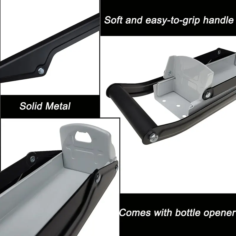 Can Crusher & Bottle Opener | 500ML Heavy Duty 16OZ 2 in 1 Crushes Soda Cans and Beer Cans | Large Beer Tin Can Crusher Wall Mounted Recycling Tool Bottle Opener | Plastic Bottle Crusher Kitchen Stainless Utensils Steel 4