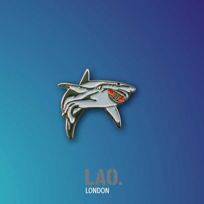 Shark Pin Enamel Badge 1