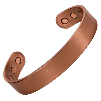 Plain Copper bracelet with 6 magnets