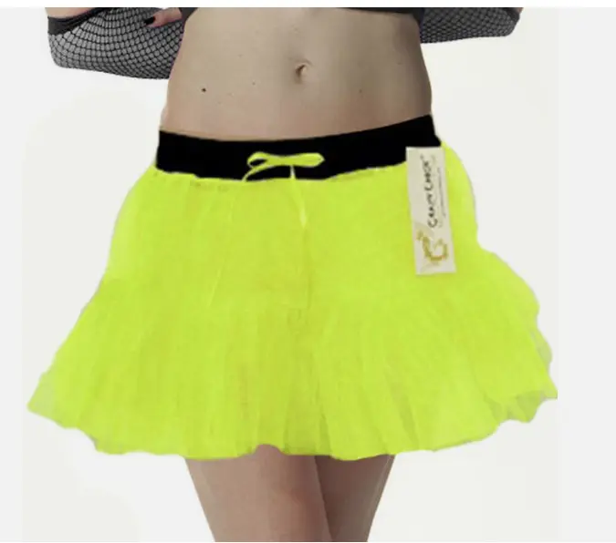 2 LAYER TUTU SKIRT GIRLS KIDS CHILDRENS FANCY DRESS PARTY NEON DANCE 5-10 YEARS 1