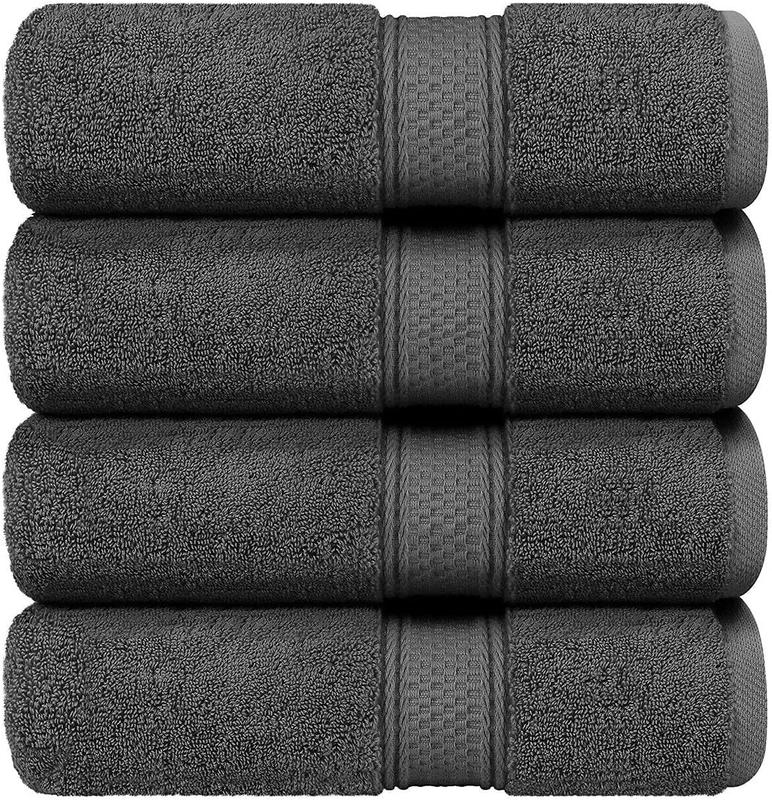 Pack of 4 Hand Towels Set Super Absorbent 550GSM 100% Cotton Hotel Quality Quest Towels Set Small Hand Towel For Bathroom Size 50x80  bathtowel quick-dry plain Kitchen Towel 4