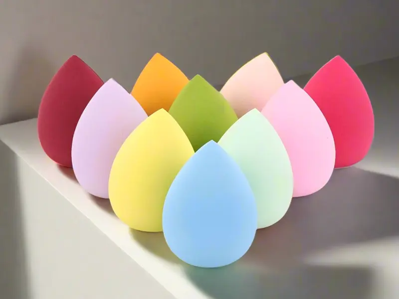 10 Pcs Makeup Blender Sponge Set - Soft Beauty Sponge Blenders in Pastel, Khaki & Gold, and Purple Haze Colors 2