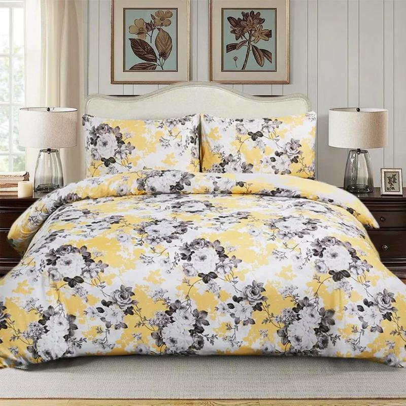 Rich Cotton 3PCS Bedding Set Single Double King Size Duvet Quilt Cover Set Multicolored soft duvet set grey white black breathable duvet covers durable printed duvet sets machine wash bedset anti-drop super king fade resistant pumpkin bedding set 9