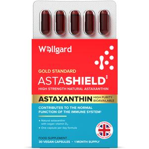 Wellgard Astashield with 8mg of Natural Astaxanthin, Immunity, Skin, Female Vitamins, Tanning Support
