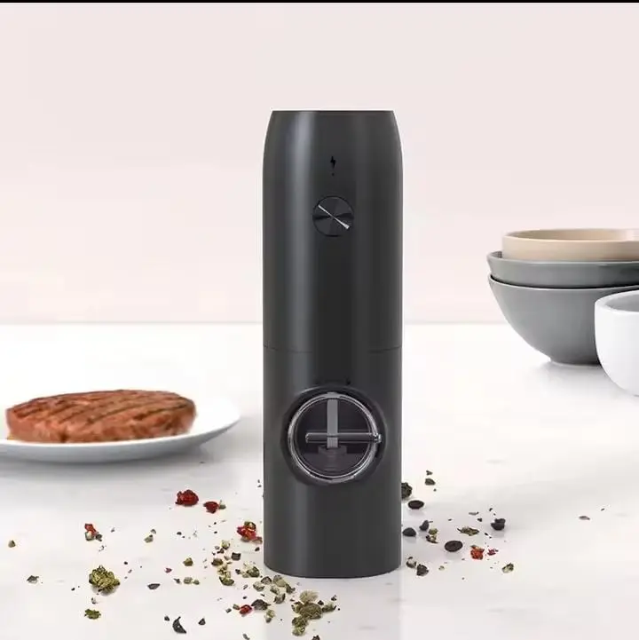 Spice Grinder With LED Light Seasoning Bottle Kitchen Accessories Kitchen Tools Electric Automatic Pepper Salt Mill