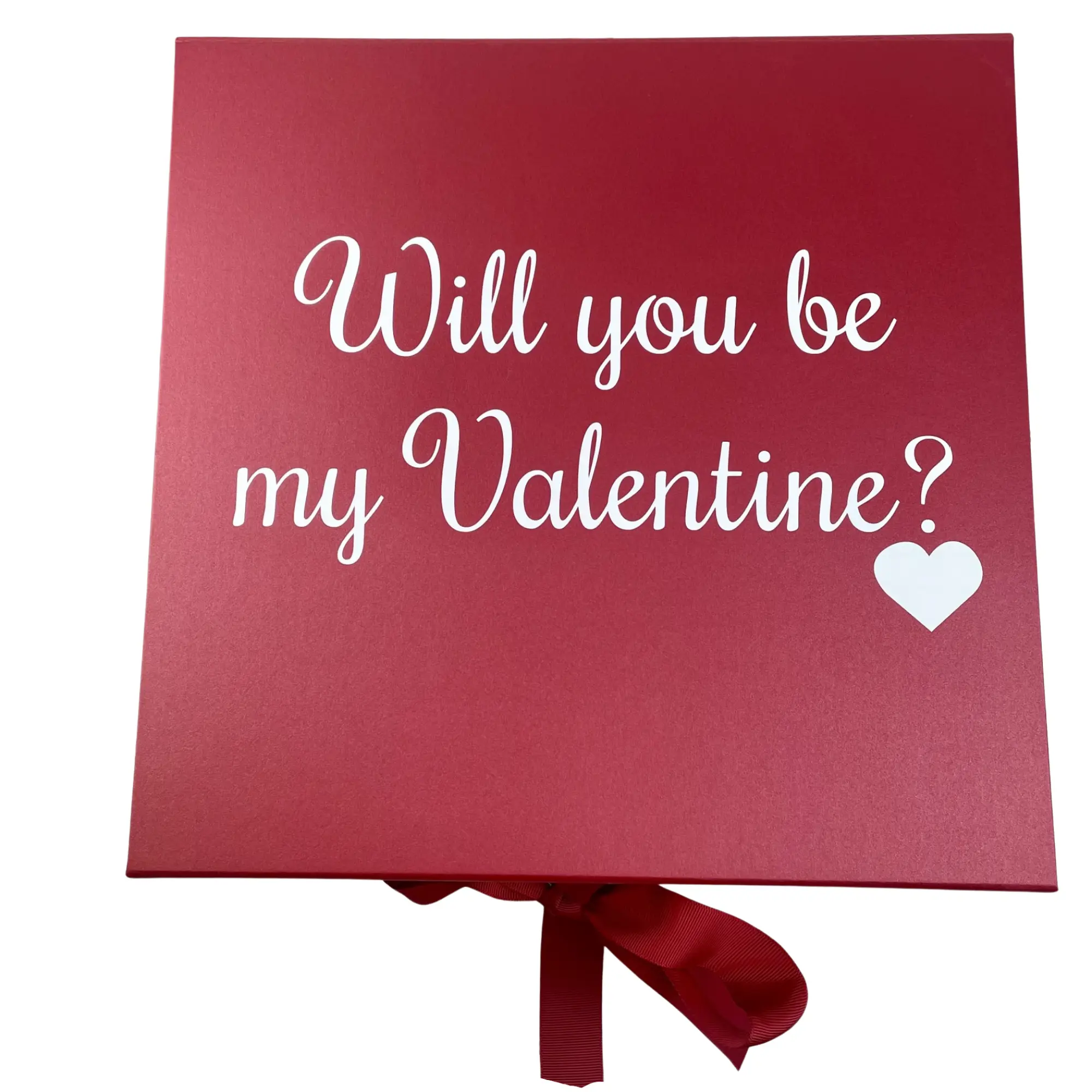 Will you be my Valentine? Red Gift Box, Large Keepsake Box