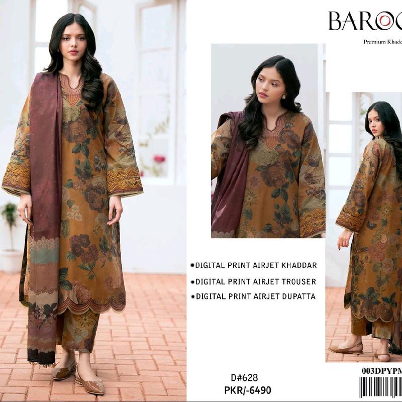 Casual Printed Khaddar Unstitched Suits for Women - Womenswear 2