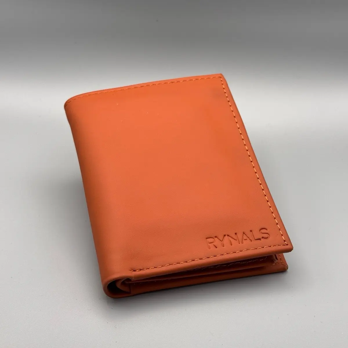 RYNALS Orange Bifold Wallet, men leather wallet, Leather wallet, Monogrammed wallet, Awesome gift wallet, handmade wallet