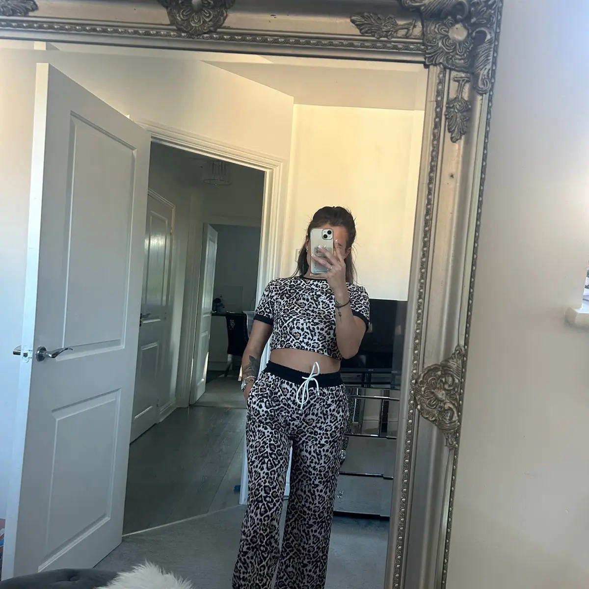 Leopard Lounge Set - Black