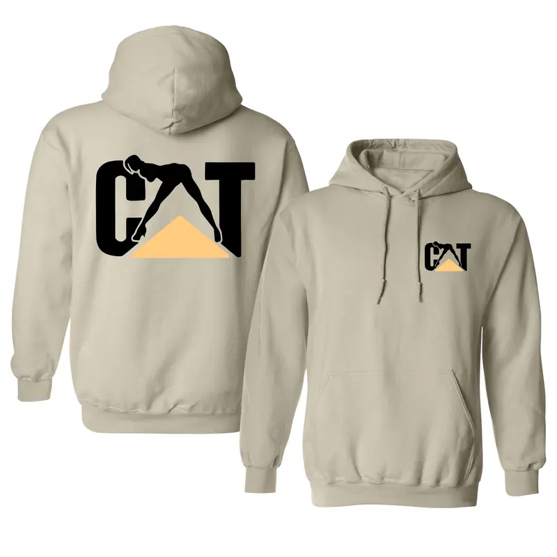 Cat With Woman Hoodie, Unisex Hoodie for Comfort and Adventure, Pullover Cotton Menswear 5