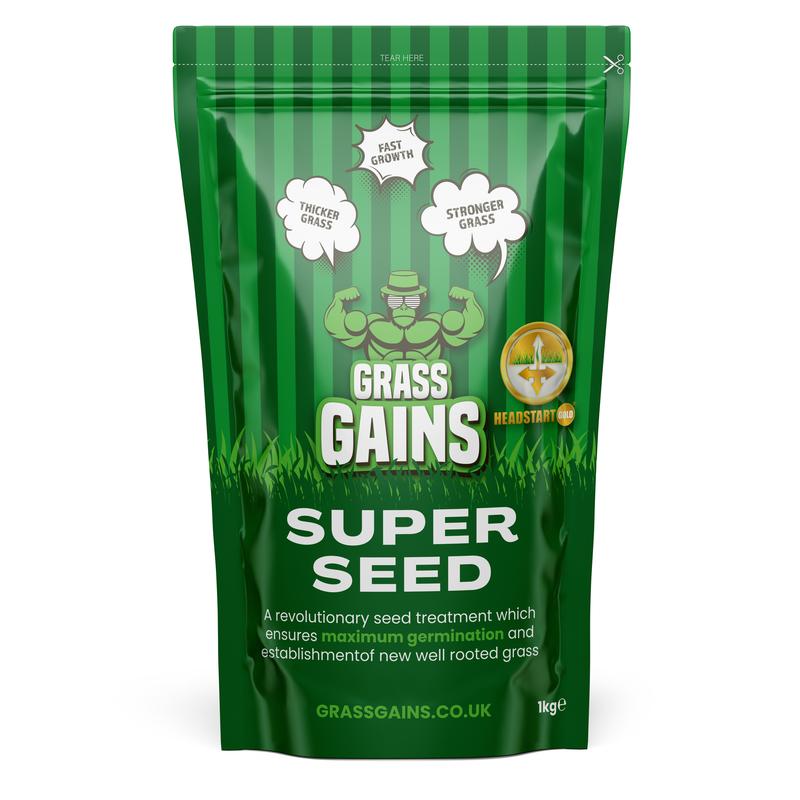Grass Gains Super Seed with Headstart Gold Coating 1kg 1