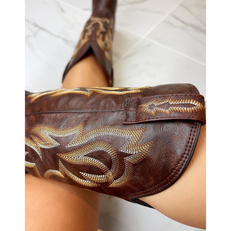 Lana Brown Cowboy Boots 2