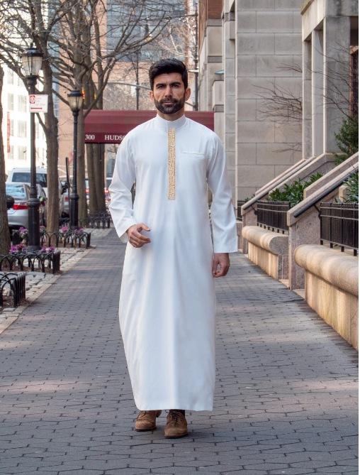 Product Introduction of Moroccan Muslim Long Sleeve Embroidered Casual Ethnic Arabic Robe 5