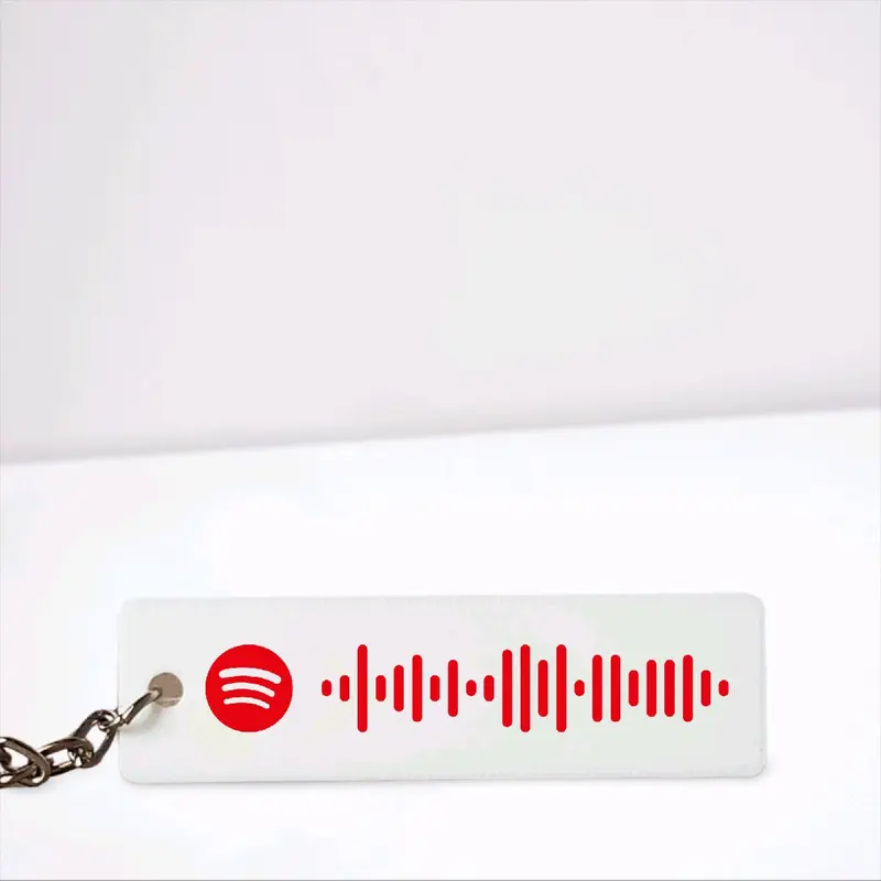 Spotify Code Keyring - Custom Bag Charm Keychain Keyring for Music Lovers 1