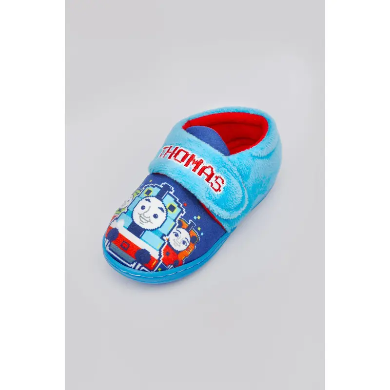 Thomas & Friends Boys Blue Touch & Close Strap Slippers 0