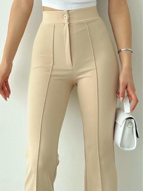 FAT GORILLA Women's Jacquard Trousers - Regular Fit Comfort Pants for Everyday Wear - Suits, Underwear Fabric Fashion Outfit Womenswear Bottom Casual Comfortable Evening Lady Basic Minimalist 4