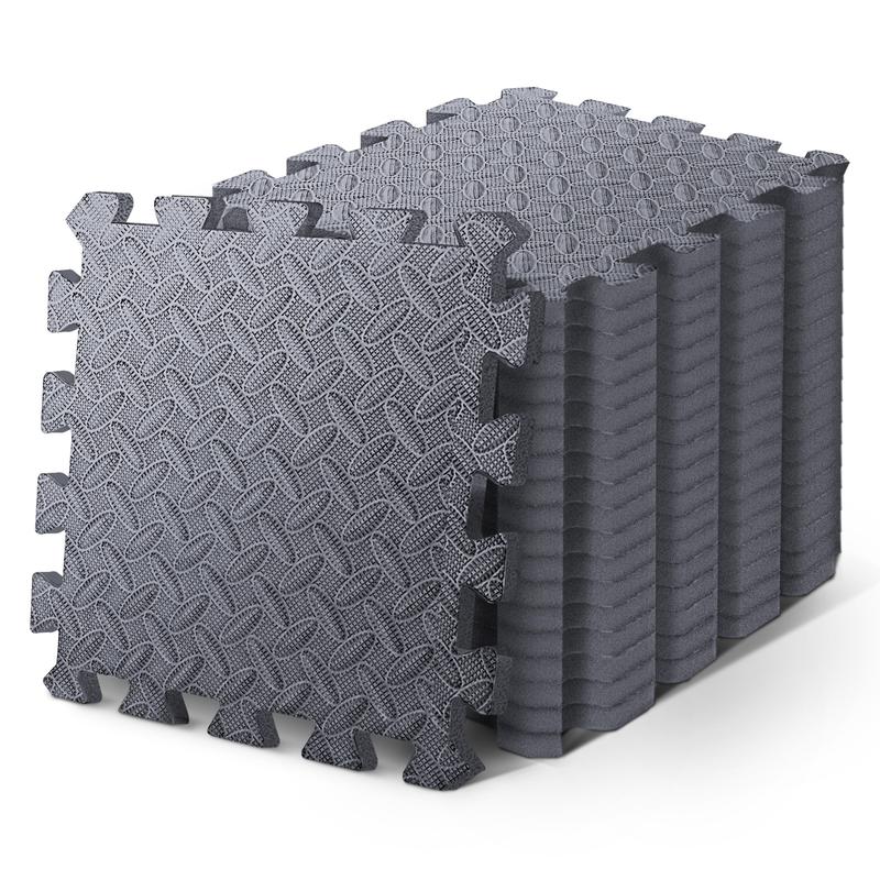 KAYMAN Gym Floor Nonslip Mats, Interlocking, EVA Foam Exercise Floor Tiles for Home Workouts, Studio, Weights, Exercise and Yoga (30 X 30cm) 6