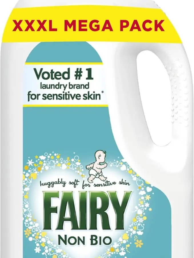 Fairy Non Bio Liquid Laundry Detergent, 107 Washes 3.531 l, Voted Number 1 For Sensitive Skin