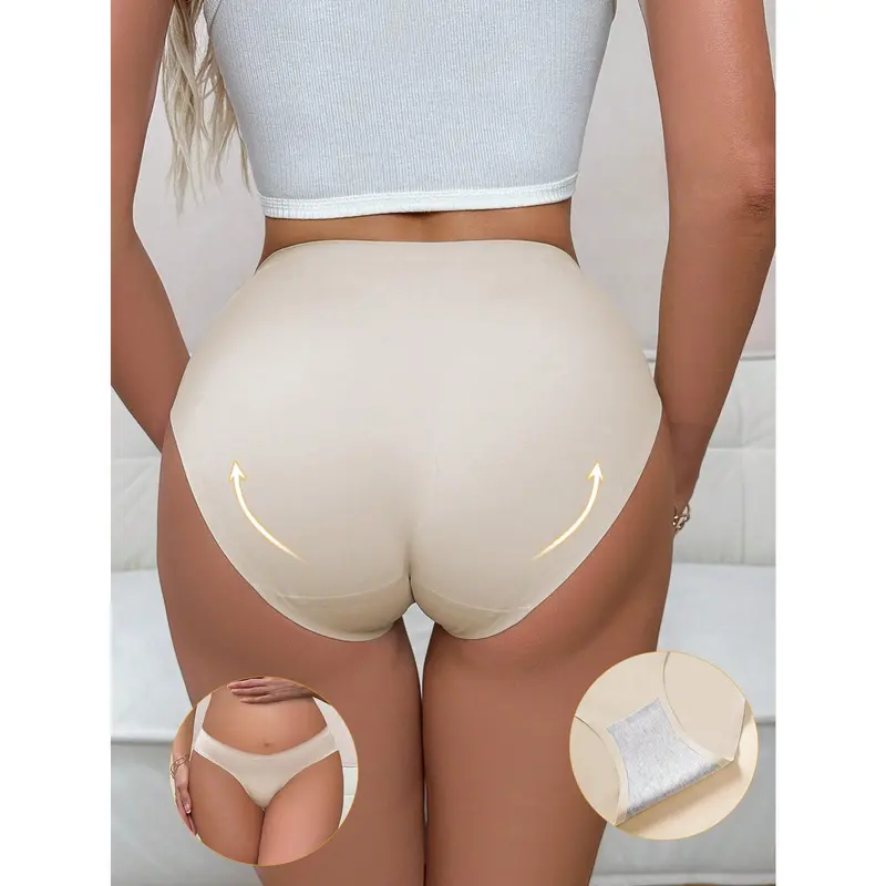 5pcs Pack Maternity Solid Color Minimalist Panties, Casual Daily Wear 1