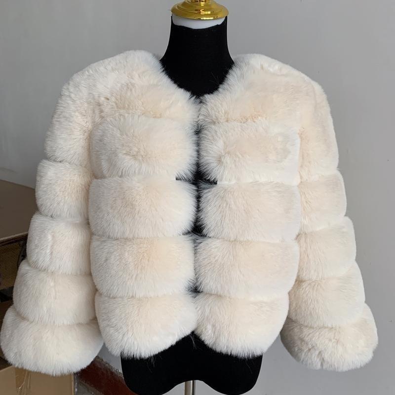 [2024]Women faux Faux Fur Coat Autumn Winter High Quality Faux Fox Fur Coat fluffy coat fury elegant faux furr 7xl plus size women clothing1 6