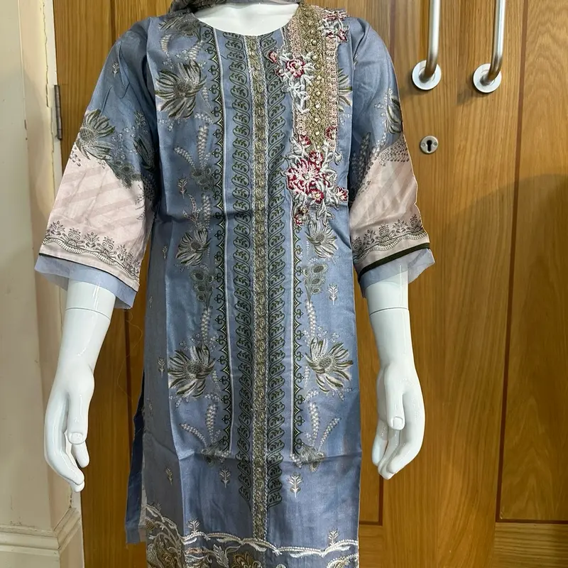 Menaal’s kids digitally printed & embroidered linen Pret ! 1