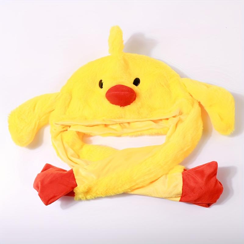 Product Introduction of Cute Yellow Chick Cartoon Beanie with Ear Flaps - Warm, Cozy & Stylish Winter Hat for Men and Women 2