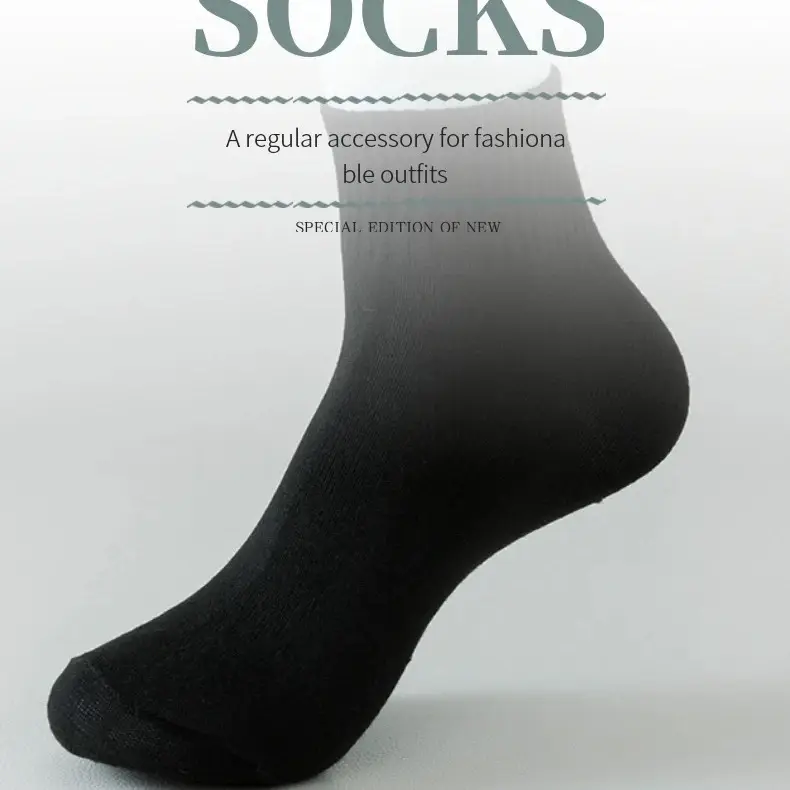 Unisex Socks Cotton Business Mid Length Soft and Warm Autumn/winter Solid Color Casual Socks Plain black plain white socks  Spandex pair of Menswear 6